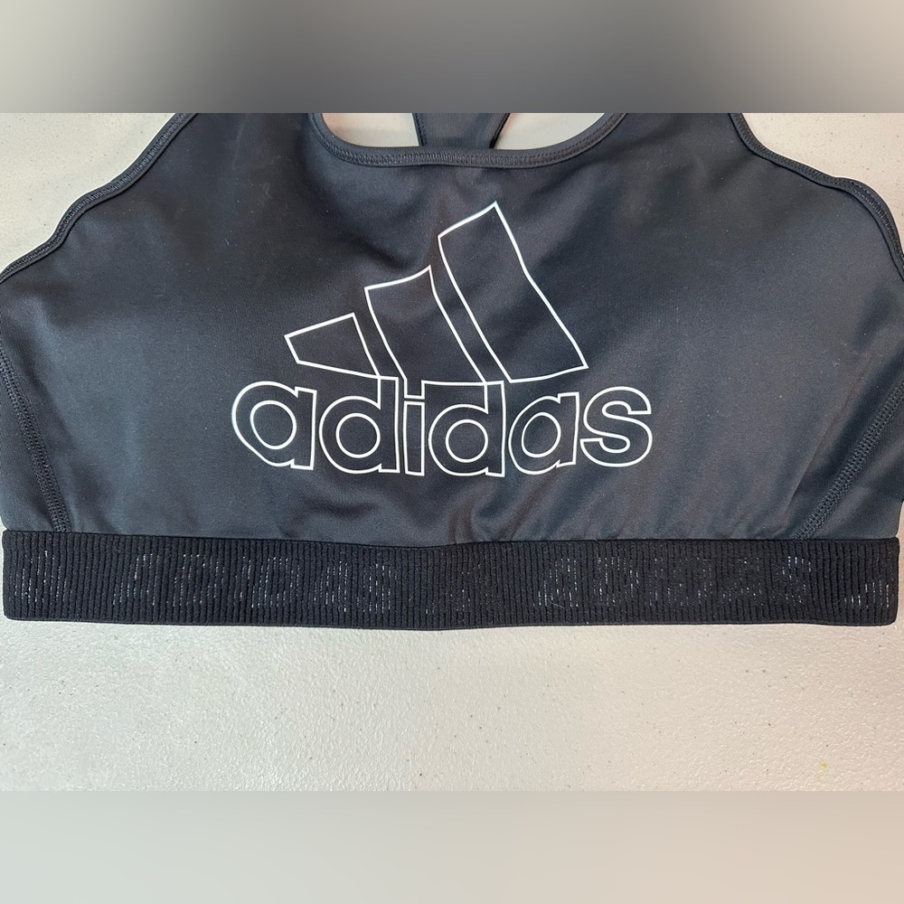 NWT Adidas Sports Bra Black XL - Picture 2 of 5